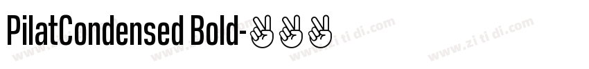 PilatCondensed Bold字体转换